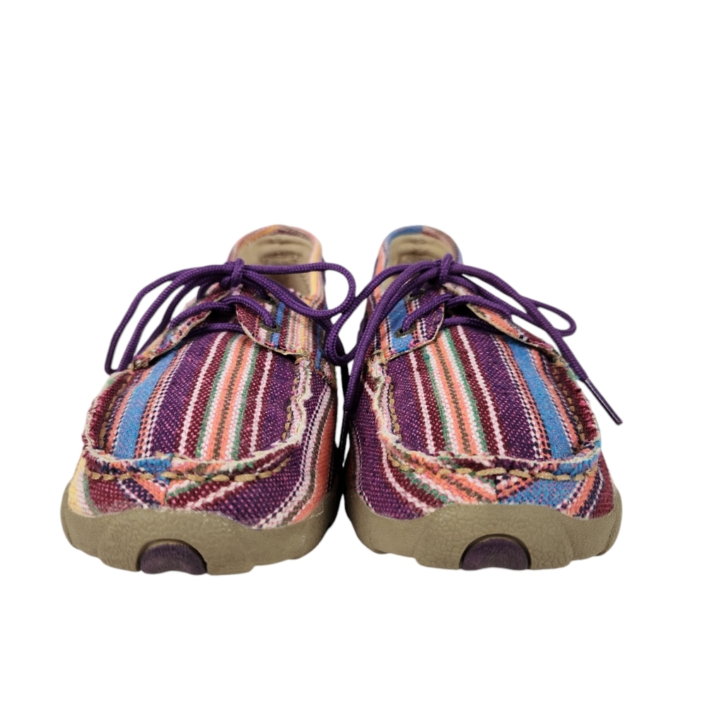 Twisted X Purple Serape Western Boat Deck Casual Lace Up Shoes Women's Size 8 - Picture 6 of 12